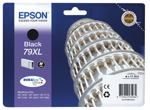 Epson Tower of Pisa Singlepack Black 79XL DURABrite Ultra Ink Epson Tower of Pisa Singlepack Black 79XL DURABrite Ultra Ink